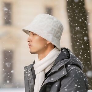 NWT FENDI BUCKET HAT 95% WOOL 5% SILK